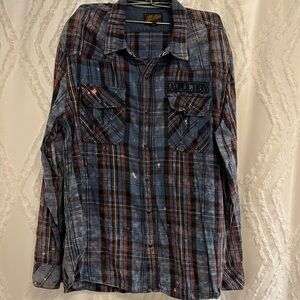Affliction 2xl cotton snap shirt
